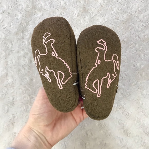 Rising Star Cowgirl Boot Booties Pink Brown Soft - Picture 6 of 7